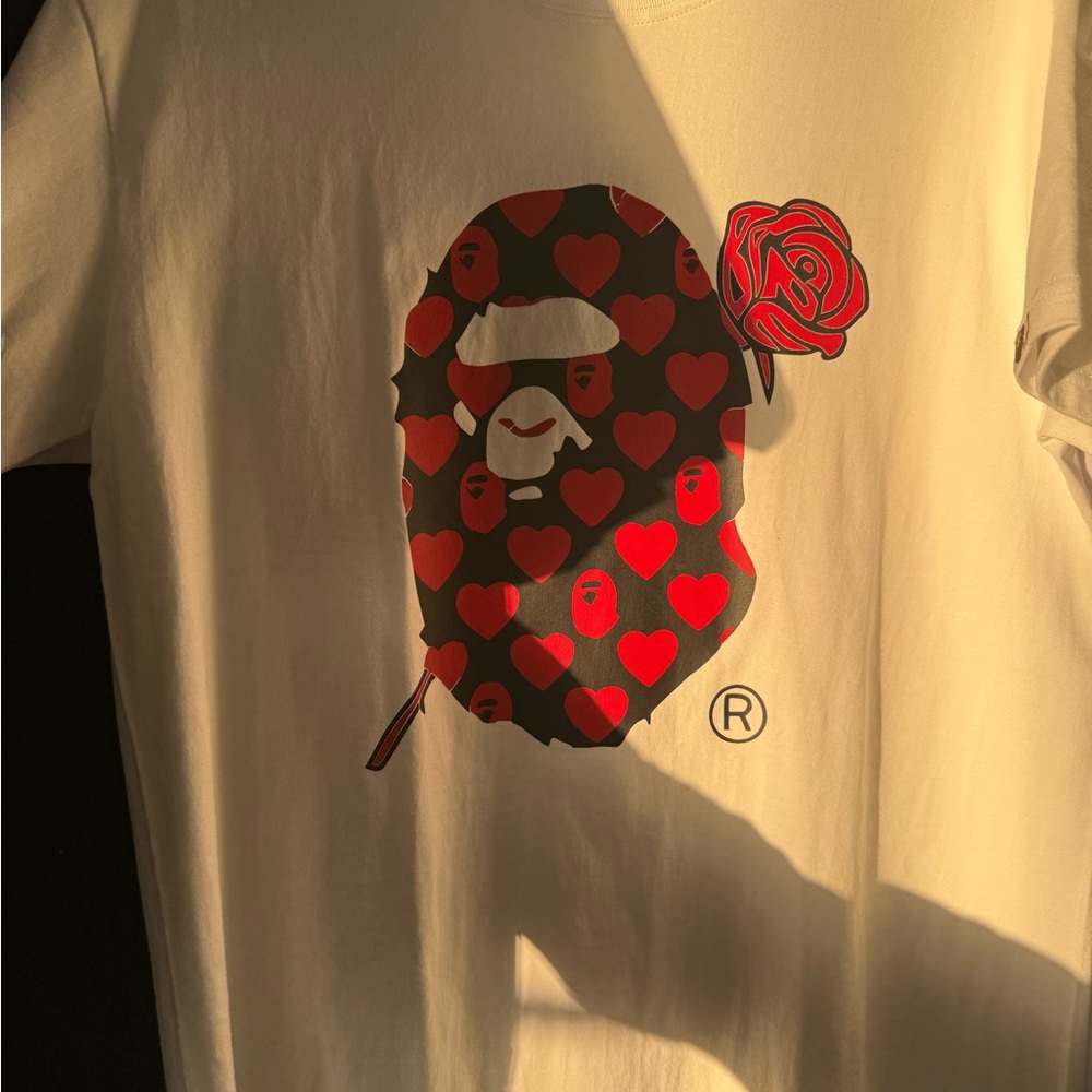 A Bathing Ape Heart Pattern T-Shirt